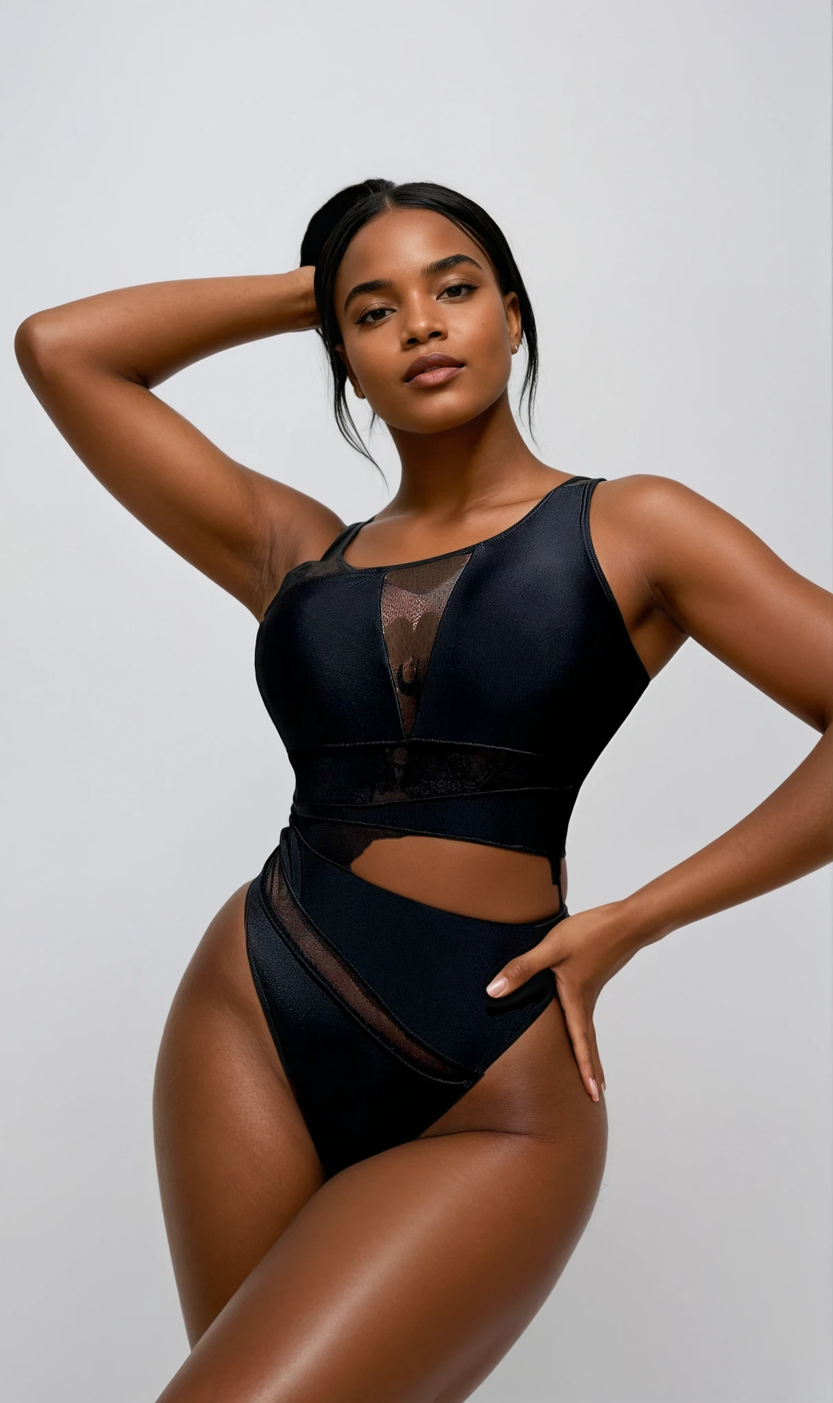 One-Shoulder Sleeveless One-Piece Swimsuit
