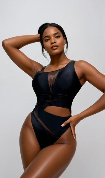 One-Shoulder Sleeveless One-Piece Swimsuit